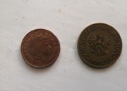 Продам польскую монету 5 злотый 1984 год и 1 пенни 2007 год